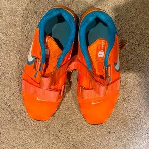 Nike Romaleos - orange and blue weightlifting shoes